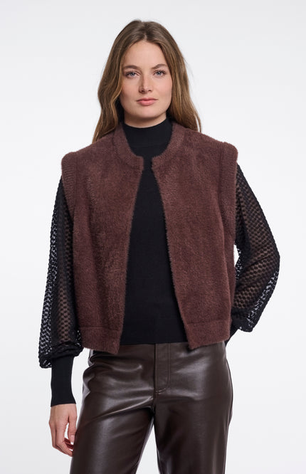 Rino & Pelle Gilet Elona Coffee Roast Stretchshop.nl