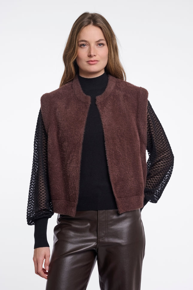 Rino & Pelle Gilet Elona Coffee Roast Stretchshop.nl
