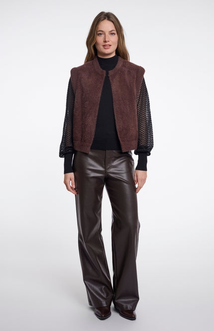 Rino & Pelle Gilet Elona Coffee Roast Stretchshop.nl