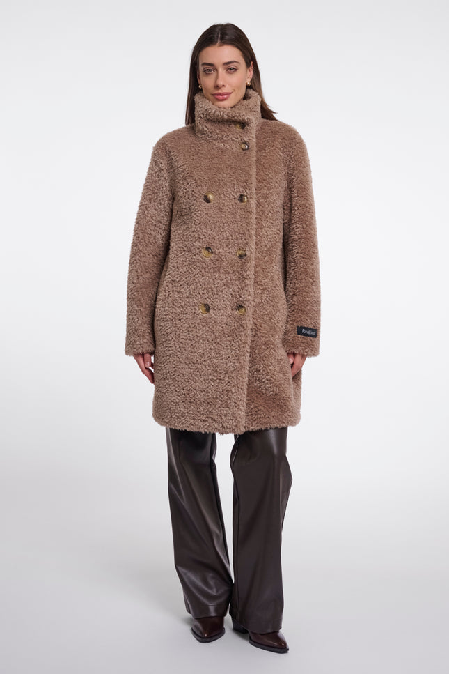 Rino & Pelle Coat Ena Mocha Latte Stretchshop.nl