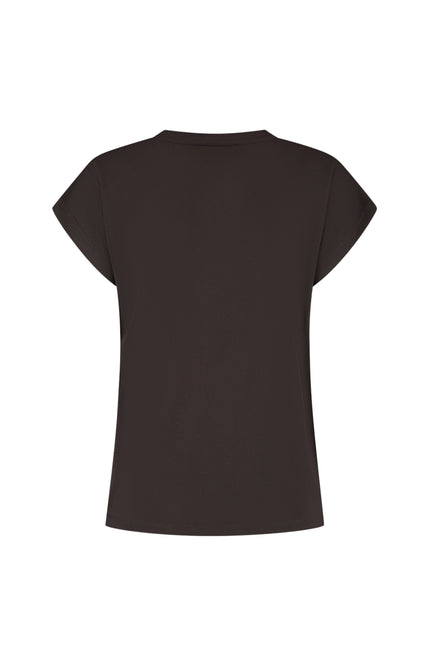 Lady Day Travel Top Cady Dark brown L24-575-3240 Stretchshop.nl