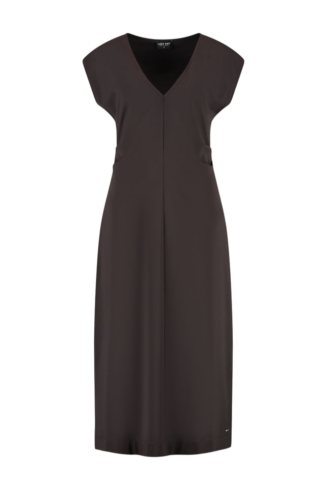 Lady Day Travel Jurk Doris Dark Brown L36-375-3218 Stretchshop.nl