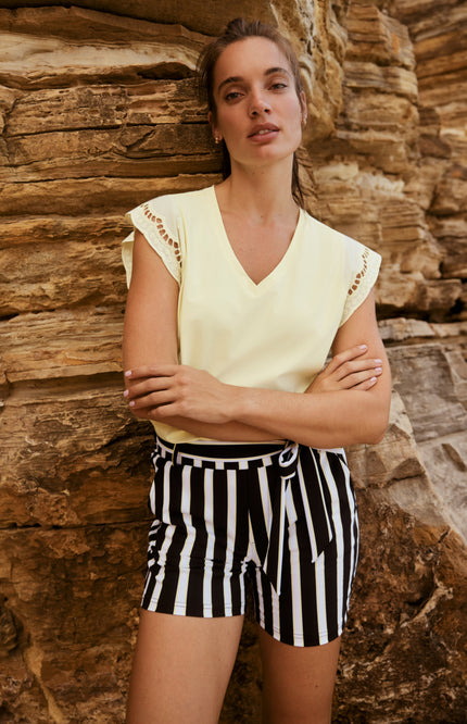 Lady Day Travel Top Lake Butter Yellow L24-375-3223 Stretchshop.nl