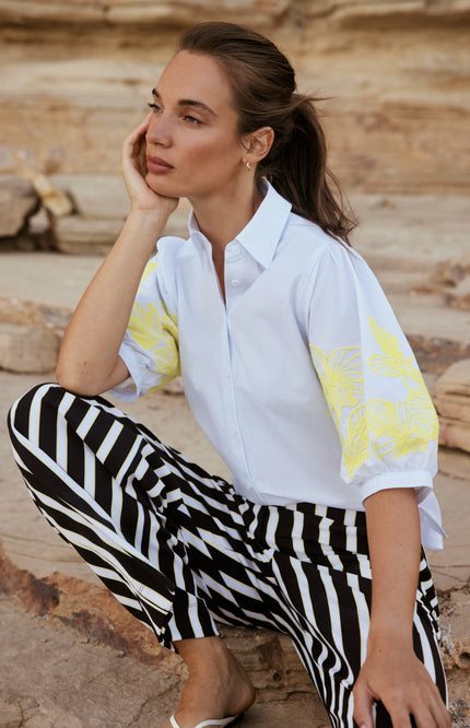 Lady Day Travel Blouse Flyn White L30.701.3261 Stretchshop.nl