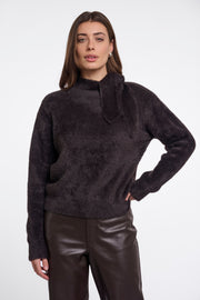 Lichte grijze trui van Rino & Pelle met geribbelde details en comfortabele pasvorm, modelnaam Griselda Peated.