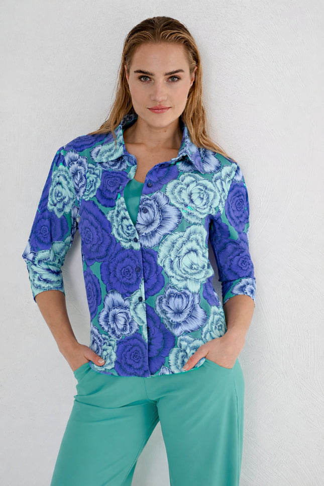 Maicazz Travel Blouse Ellerie Bright Flower Stretchshop.nl