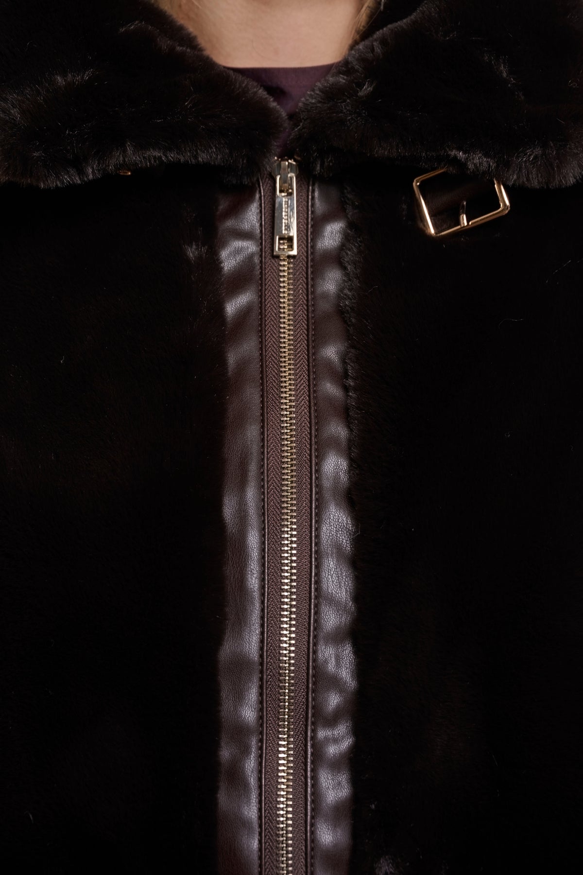 Rino & Pelle Lambra Peated jas met rits en kraag, zwart, stijlvolle winterjas voor dames