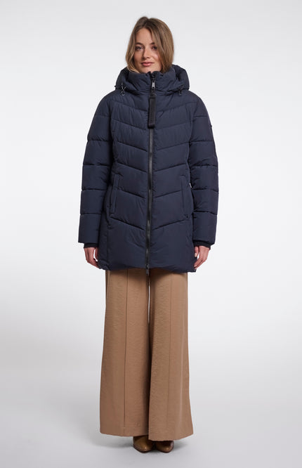 Rino & Pelle Coat Yasmina Dark Navy Stretchshop.nl