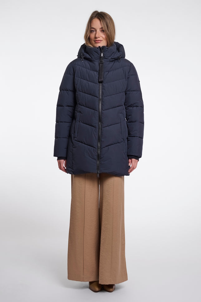 Rino & Pelle Coat Yasmina Dark Navy Stretchshop.nl