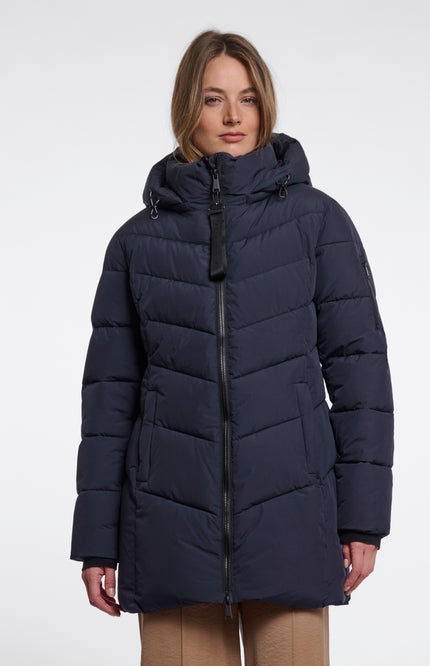 Rino & Pelle Coat Yasmina Dark Navy Stretchshop.nl