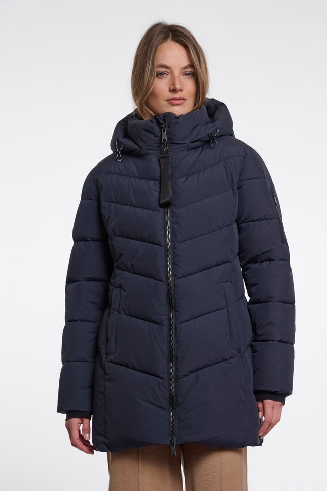 Rino & Pelle Coat Yasmina Dark Navy Stretchshop.nl