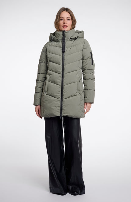 Rino & Pelle Coat Yasmina Misty Basil Stretchshop.nl