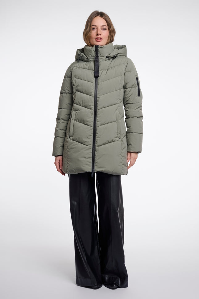 Rino & Pelle Coat Yasmina Misty Basil Stretchshop.nl