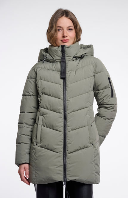 Rino & Pelle Coat Yasmina Misty Basil Stretchshop.nl