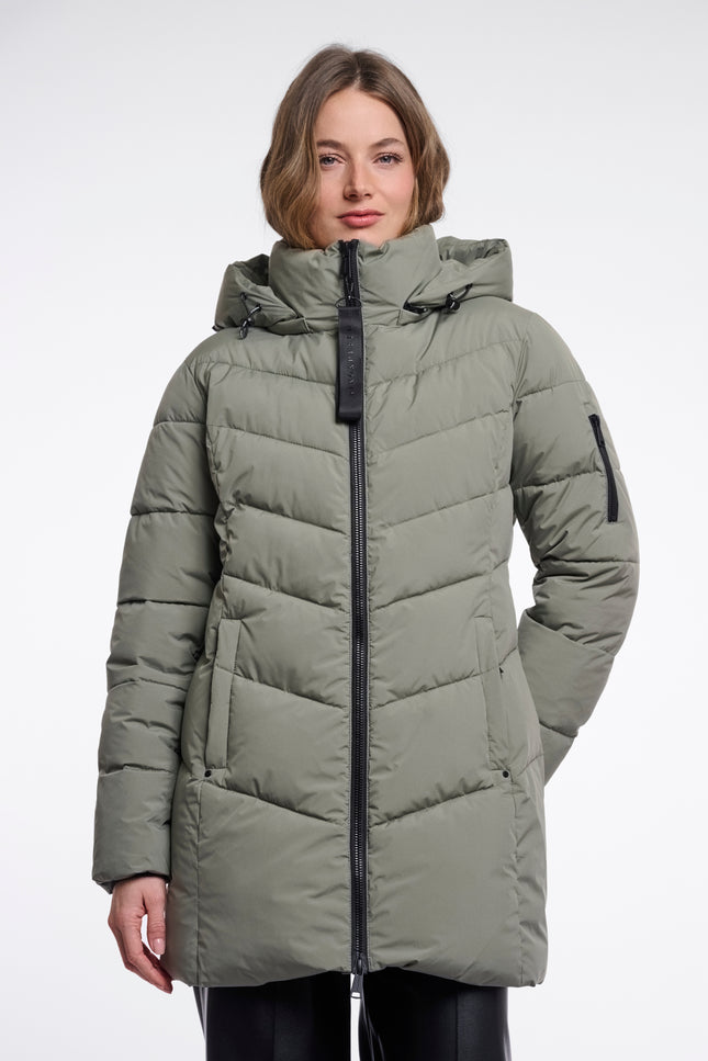 Rino & Pelle Coat Yasmina Misty Basil Stretchshop.nl
