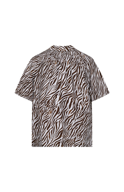 Freequent Blouse Fqmele Brilliant White Coffee Bean 208114 Stretchshop.nl