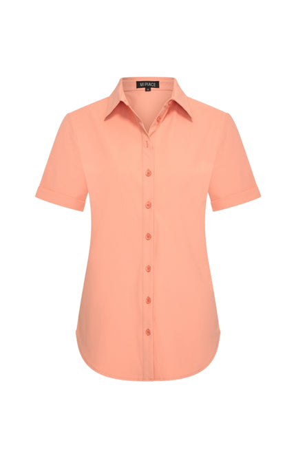 Mi Piace Travel Blouse Peach Amber 202031 Stretchshop.nl
