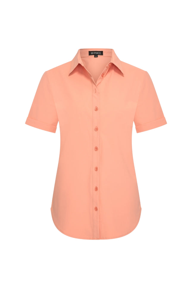 Mi Piace Travel Blouse Peach Amber 202031 Stretchshop.nl