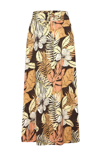 Mi Piace Travel Rok Botanical Print Espresso 202123 Stretchshop.nl