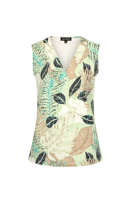 Mi Piace Travel Top Botanical Print Pistachio 202425 Stretchshop.nl