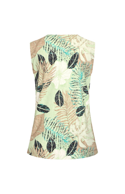 Mi Piace Travel Top Botanical Print Pistachio 202425 Stretchshop.nl