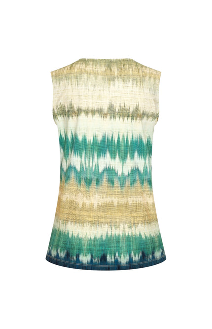 Mi Piace Travel Top Ikat Print Pistachio 202425 Stretchshop.nl