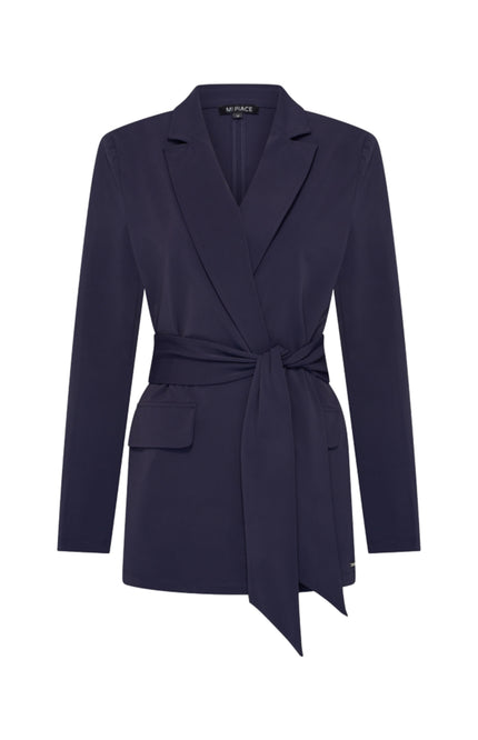 Mi Piace Travel Blazer Belted Navy 202823 Stretchshop.nl