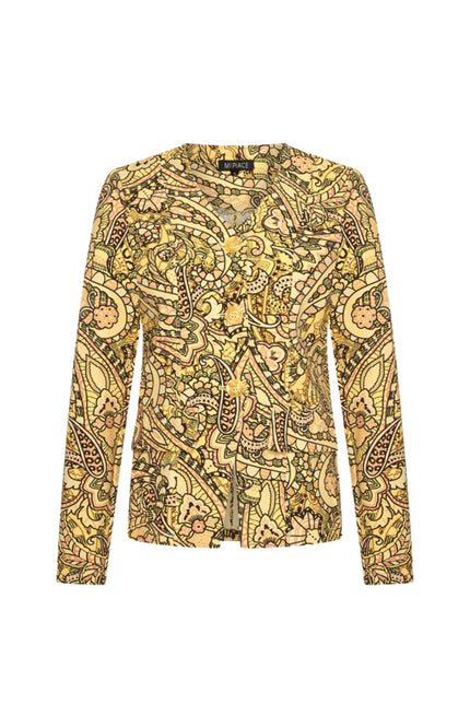 Mi Piace Travel Blazer Summer Paisley Print Lemon Yellow 202824 Stretchshop.nl