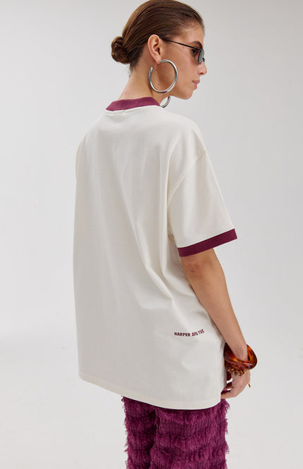 Harper & Yve T-Shirt Sol Ecru HS6Y302 Stretchshop.nl
