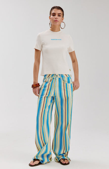Harper & Yve Jeans Mayra Multi Stripe Blue HS6R103 Stretchshop.nl