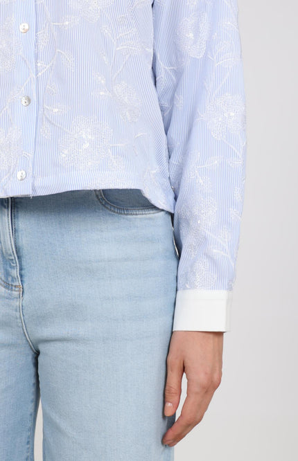 Nukus Blouse Meave Embroidery Offwhite Cloudy NKS02202 Stretchshop.nl