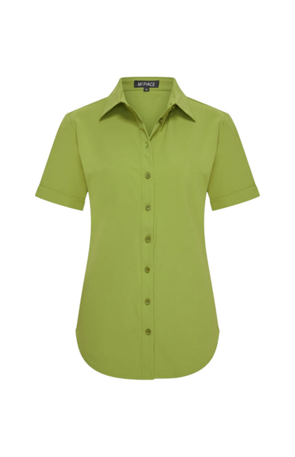 Mi Piace Travel Blouse Turtle Green 202031 Stretchshop.nl