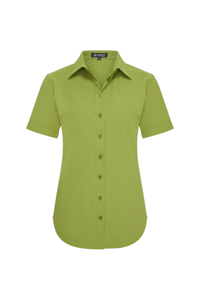 Mi Piace Travel Blouse Turtle Green 202031 Stretchshop.nl