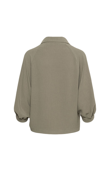 &Co woman Blouse Marijke Khaki BL436 Stretchshop.nl