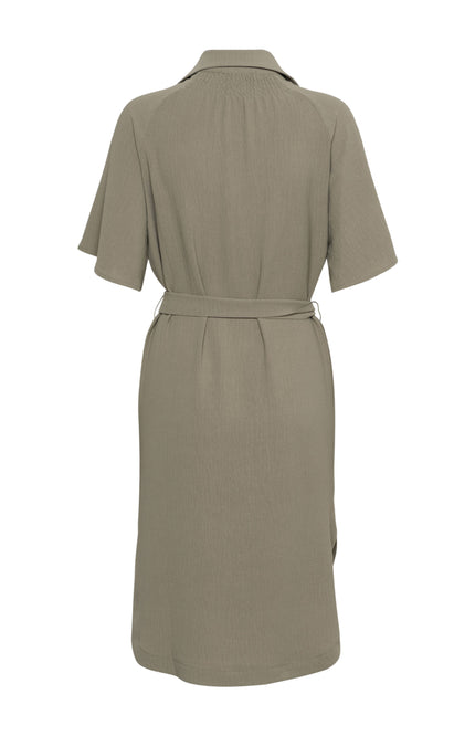 &Co woman Jurk Margo Khaki DR303 Stretchshop.nl