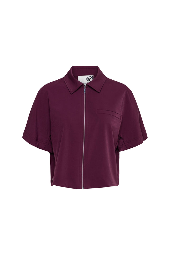 &Co woman Travel Blouse Peike Plum JA158 Stretchshop.nl