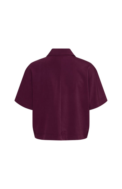 &Co woman Travel Blouse Peike Plum JA158 Stretchshop.nl