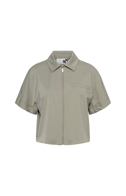 &Co woman Travel Blouse Peike Khaki JA158 Stretchshop.nl