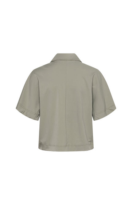 &Co woman Travel Blouse Peike Khaki JA158 Stretchshop.nl