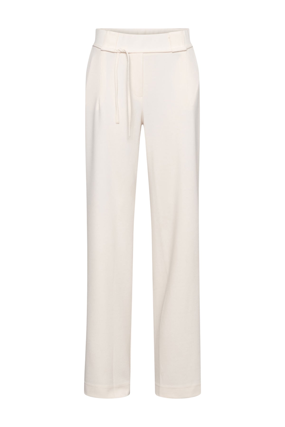 Lichte beige broek Grace Vanilla van &Co woman, getailleerd model met comfortabele pasvorm en stijlvolle uitstraling.
