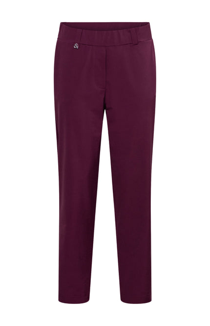 &Co woman Travel Broek Parella 7/8 Plum PA445 Stretchshop.nl