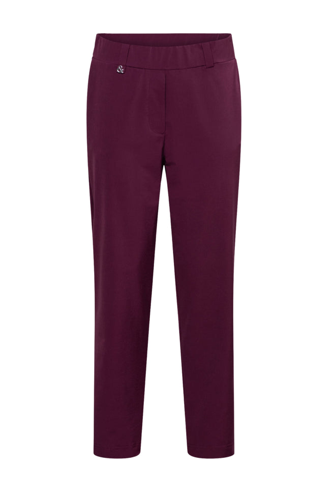 &Co woman Travel Broek Parella 7/8 Plum PA445 Stretchshop.nl