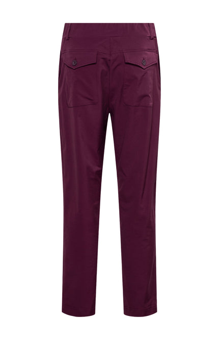 &Co woman Travel Broek Parella 7/8 Plum PA445 Stretchshop.nl