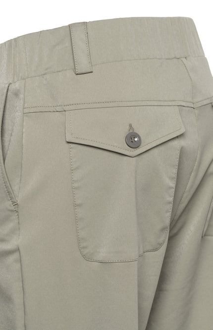 &Co woman Travel Broek Parella 7/8 Khaki PA445 Stretchshop.nl