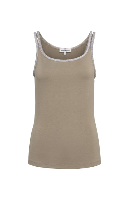 &Co woman Singlet Selly Khaki SG112 Stretchshop.nl