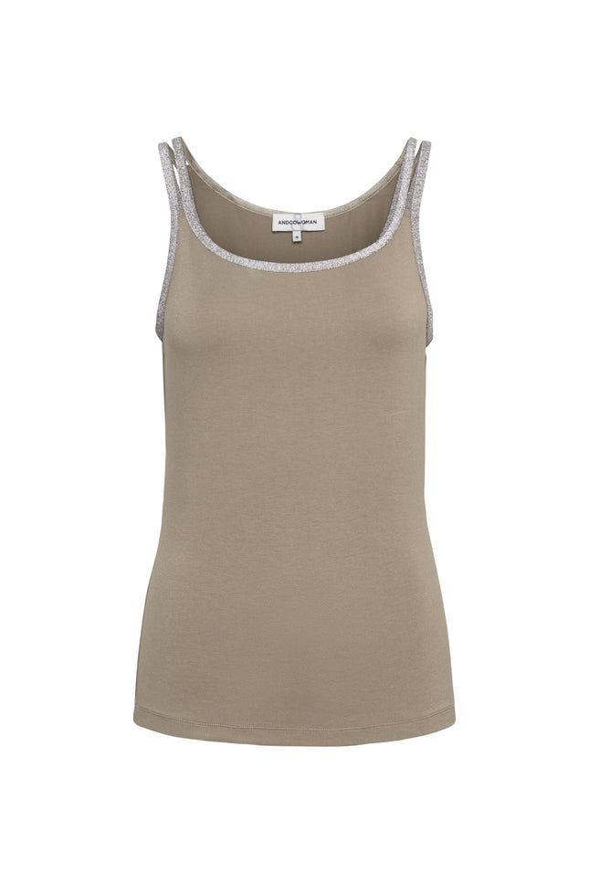 &Co woman Singlet Selly Khaki SG112 Stretchshop.nl