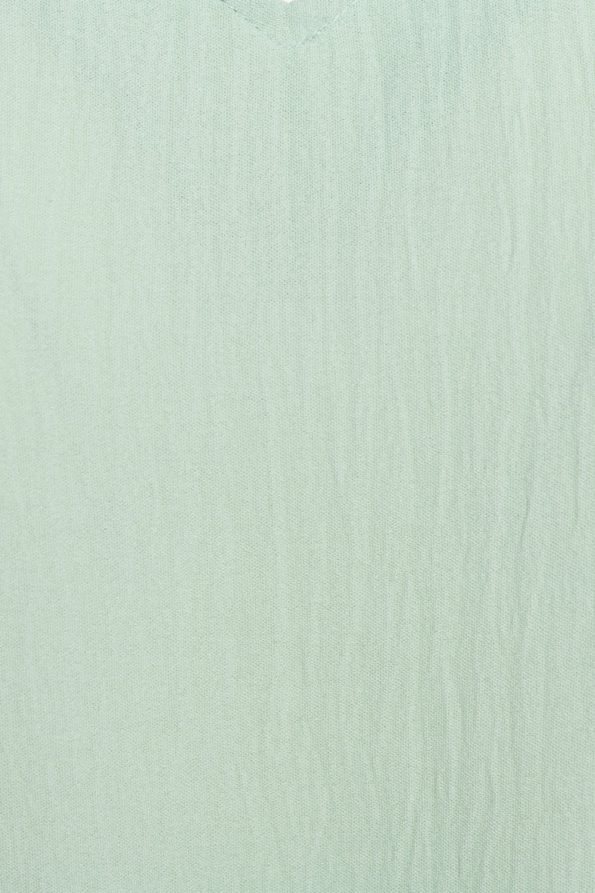 Mintgroen top Macy Mint TO362 van &Co woman, getailleerd met korte mouwen en ronde hals, gedragen door een model.