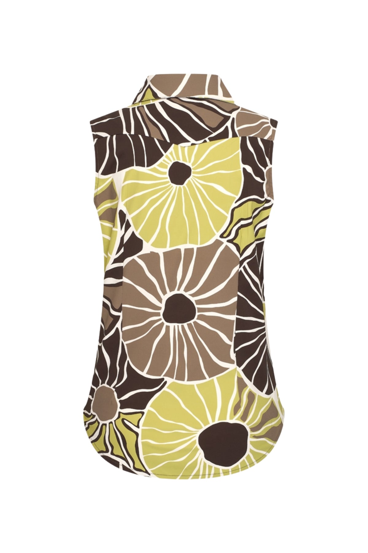 Mi Piace reisblouse met desert-anemoon en sweet pea print, lichte en luchtige blouse voor vakantie of dagelijks gebruik.