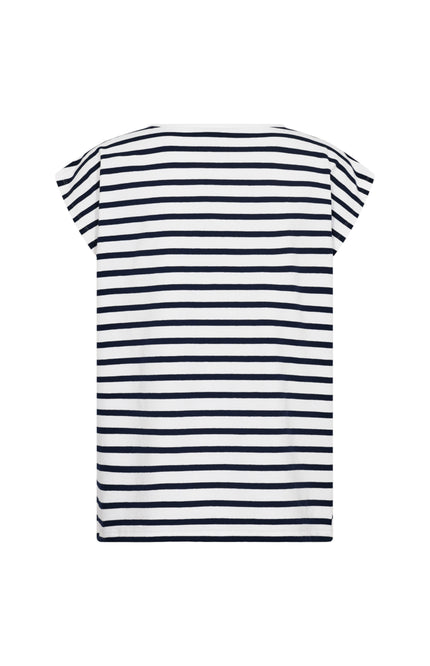 Freequent T-shirt Fqfenjal Brilliant White Navy Blazer 208015 Stretchshop.nl