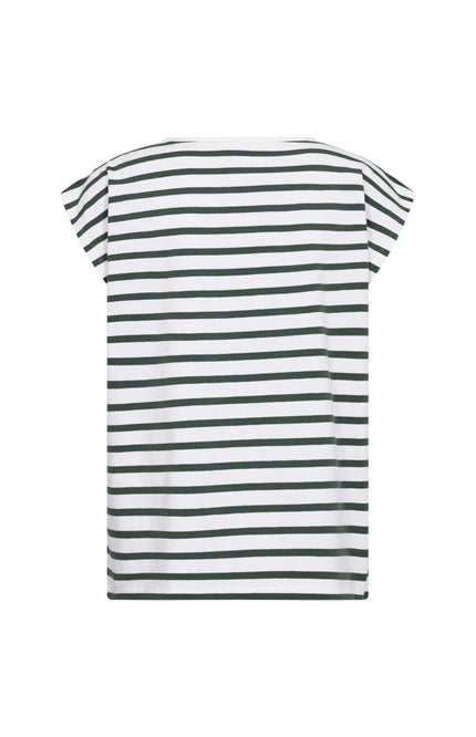Freequent T-shirt Fqfenjal Brilliant White Dark Forest 208015 Stretchshop.nl